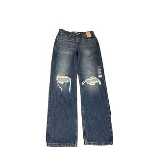 Levi’s Distressed Low Pro Straight Leg MidRise Relaxed Hip Thigh Women’s Size 27